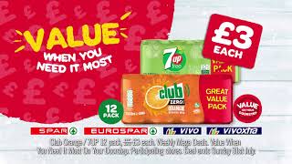 MEGA deal // Club Orange Zero or 7up Free 12 pack – £3 each!