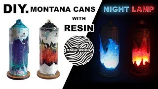 Lampka Nocna z Żywicy DIY. Night lamp from the Resin - Spray Lamp. MONTANA-CANS