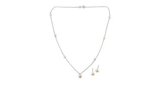 Imperial Pearls White Cultured Pearl 2pc Jewelry Set