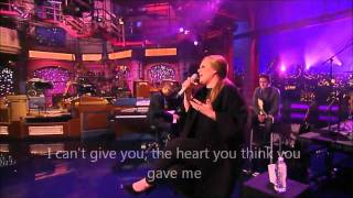 Adele - Turning Tables (OFFICIAL VIDEO LYRICS) Live at "David Letterman Show"