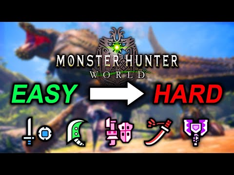 HARDEST or EASIEST Weapons to Learn in Monster Hunter World  Every Weapon Ranked Tier List