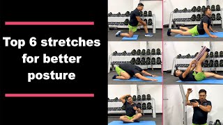 Top 6 stretches for better posture || CLASSIC FITNESS ACADEMY