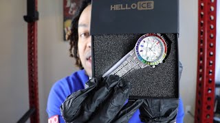 Helloice 40mm Iced Rainbow Dial Watch (White Gold) x Diamond Tester