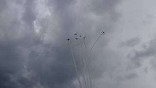 Missing man formation for CPT Jeff Kuss (Blue Angel #6)