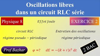 exercice 2 Oscillations libres dans un circuit RLC série 2bac biof