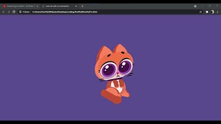 cute cat with html and css effect