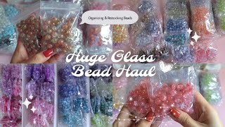 Huge Glass Beads Haul✨ | Restock & Organize With Me💖 Satisfying ASMR