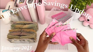 Updating My 100 Envelope Savings Challenge | Jan 2025 | Single Mom