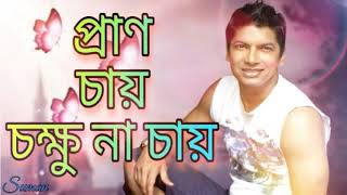 প্রাণ চায় চক্ষু না চায়। শান। Pran chai chokkhu na chai by shaan. Rabindra Sangeet.