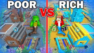 Mikey POOR vs JJ RICH Mermaid Underwater VILLAGE in Minecraft - Maizen