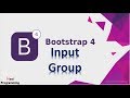 Bootstrap 4 tutorial : Bootstrap input groups
