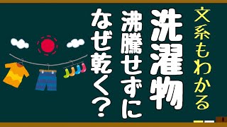 水が沸騰してないのになぜ洗濯物は乾く？をざっくり解説【物理基礎・高校物理】