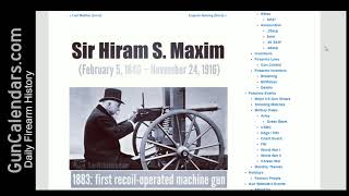 Sir Hiram Maxim (76) Died - Nov 24 on Gun Calendars.com