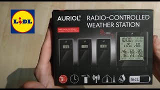 LIDL - AURIOL Radio Controlled Weather Station | 3 Year Warranty