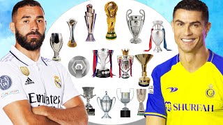 Cristiano Ronaldo Vs Karim Benzema Total trophies