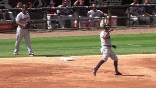 MIN@CWS: Rosario scores Plouffe on single to center