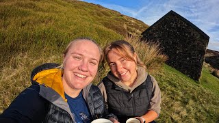 A coffee in a Peak District bothy