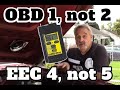 OBS Ford Check Engine Light, trouble code reading one an OBD1 EEC4 System