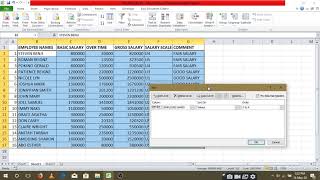 sorting data in ascending or descending order and using the advance filter option