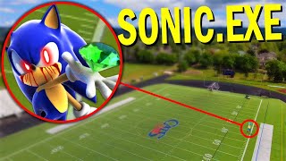 Drone Catches SONIC.EXE AT HAUNTED HIGH SCHOOL!! *SONIC CHAOS EMERALDS IN REAL LIFE*