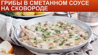 КАК ПРИГОТОВИТЬ ГРИБЫ В СОУСЕ НА СКОВОРОДЕ? Ароматные вкусные грибы в соусе со сметаной на сковороде