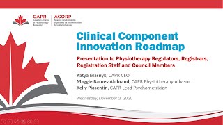 Regulatory Townhall Presentation: Clinical Component Innovation Roadmap