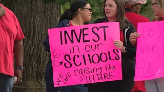 Educators rally for higher pay, better conditions in Gaston County