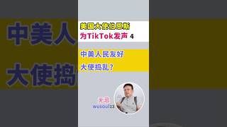 美国大使伯恩斯为TikTok发声 4|中美人民友好|大使捣乱?|美国大使伯恩斯|TikTok争议|中美人民友好|中美建国之本|全球一体化|中美分歧协商|国际礼仪与大国风范|耶伦访华|中美经济文化交流