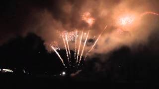 Feuerwerk beim Oeventroper Osterfeuer 2016