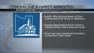 Blue Earth County Sheriff's Office arrests homicide suspect