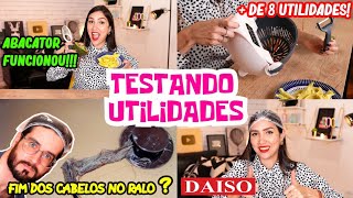 TESTANDO UTILIDADES ÚTEIS e INÚTEIS de COZINHA | RALADOR 8 em 1, PUXA CABELO, DAISO | comprinhas