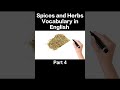 Herbs and spices vocabulary part 4 #spice #spicesnames #spices #englishvocabulary #english #learning