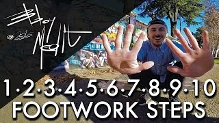 BreakDance Footwork Tutorial • 1 2 3 4 5 6 7 8 9 10 Step • Bboy MeditRock