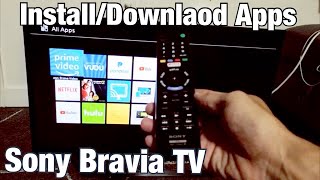 Sony Bravia TV: How to Download/Install Apps