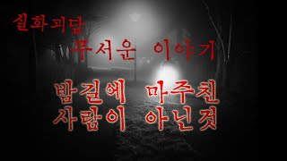 밤길에 마주친 사람이 아닌 것