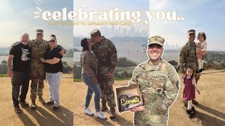 CELEBRATING MY HUSBAND'S PROMOTION ⭐️ army promotion to sergeant first class | los angeles, ca