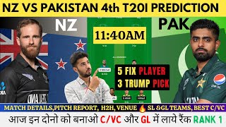NZ vs PAK Dream 11 Prediction, NZ vs PAK 4th T20I Dream 11 Team Today, New Zealand vs Pakistan 2024