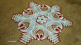 Aani madham Rangoli 🌺 simple kolam 🌺 easy muggulu