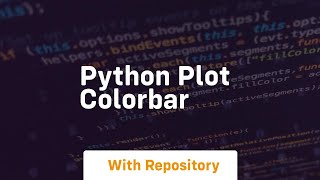 python plot colorbar