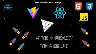 StarFall Effect using React & Three.js | Simplest Particle Animation with @react-three/fiber