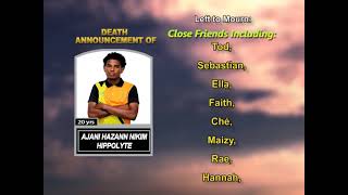 Ajani Hazann Nikim Hippolyte ~ Long Obituary