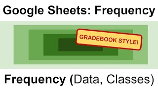 Google Sheets: Frequency Function--GRADEBOOK STYLE