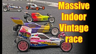 Vintage racing - Chippenham Winter indoor Classic. Rc cars at their best