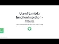 Python Tutorial: Review of functional programming in Python