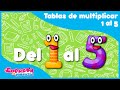 Tablas de multiplicar 1 al 5 - canciones infantiles / Corazón de Fantasía