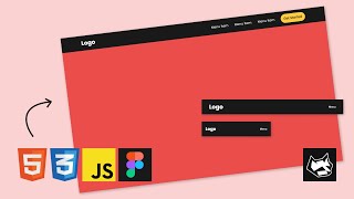 ASMR Coding Responsive navbar template HTML, CSS & JS No talking