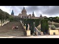 montjuïc walking in barcelona ⛲ magic fountain 🏰 national palace