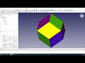 freecad 菱形十二面体