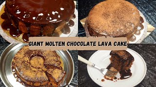 Giant Molten Chocolate Lava Cake | Molten Chocolate Cake Recipe | Volcano Cake | Chocolate Lava Cake