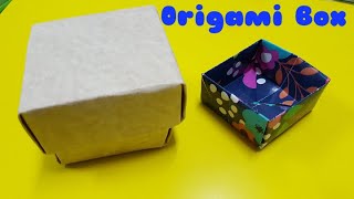 How to make paper Easy Box# Origami Box# Origami easy BOX #สอนพับกล่อง#สอนพับกล่องมีฝาปิด #紙箱の作り方